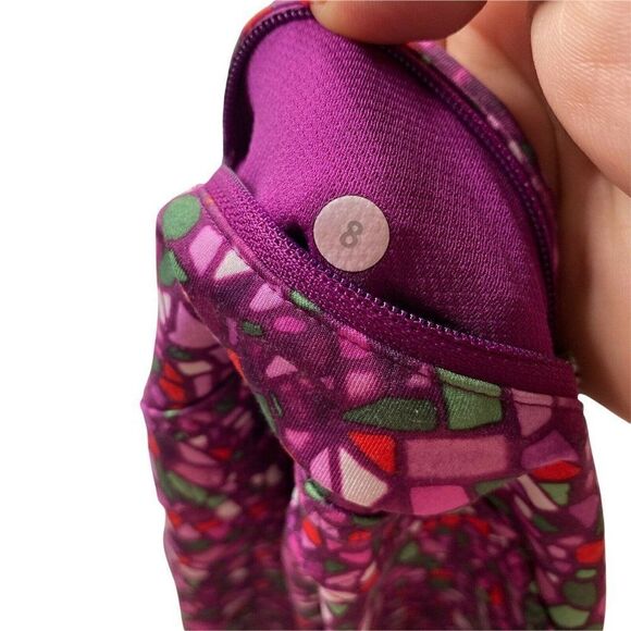 Lululemon Real Quick Crop Paradise Leggings 8 Royal Plum Pants Activewear Capri - Picture 7 of 7